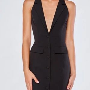 Meshki collared halter dress